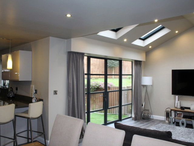 Direct Construction House Extension with Skylights Midlands